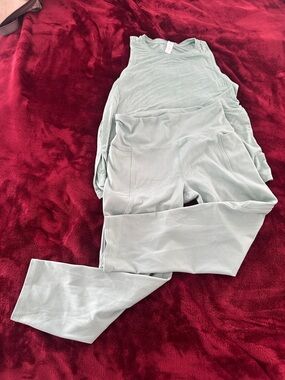 Balance Collection Sage Green High-Waist Leggings with Matching Tank